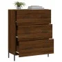Oak brown engineered wood sideboard 69.5x34x90 cm by vidaXL, Sideboards - Ref: Foro24-827867, Price: 109,17 €, Discount: %