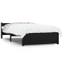 Black solid wood bed frame 90x200 cm by vidaXL, Beds and slatted bases - Ref: Foro24-815033, Price: 117,30 €, Discount: %