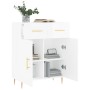 Aparador de madera contrachapada blanco brillante 69,5x34x90 cm de vidaXL, Aparadores - Ref: Foro24-827966, Precio: 91,32 €, ...