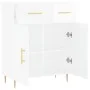 Glossy white plywood sideboard 69.5x34x90 cm by vidaXL, Sideboards - Ref: Foro24-827966, Price: 90,27 €, Discount: %