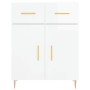 Aparador de madera contrachapada blanco brillante 69,5x34x90 cm de vidaXL, Aparadores - Ref: Foro24-827966, Precio: 91,32 €, ...