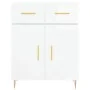Glossy white plywood sideboard 69.5x34x90 cm by vidaXL, Sideboards - Ref: Foro24-827966, Price: 90,27 €, Discount: %