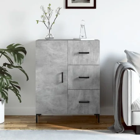 Concrete gray engineered wood sideboard 69.5x34x90 cm by vidaXL, Sideboards - Ref: Foro24-827920, Price: 95,06 €, Discount: %