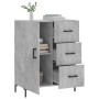 Aparador de madera de ingeniería gris hormigón 69,5x34x90 cm de vidaXL, Aparadores - Ref: Foro24-827920, Precio: 96,03 €