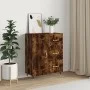 Smoked oak engineered wood sideboard 69.5x34x90 cm by vidaXL, Sideboards - Ref: Foro24-827897, Price: 74,96 €, Discount: %