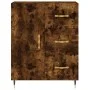 Smoked oak engineered wood sideboard 69.5x34x90 cm by vidaXL, Sideboards - Ref: Foro24-827897, Price: 74,96 €, Discount: %
