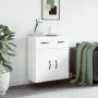 Aparador de madera contrachapada blanco brillante 69,5x34x90 cm de vidaXL, Aparadores - Ref: Foro24-827974, Precio: 88,77 €, ...