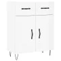 Aparador de madera contrachapada blanco brillante 69,5x34x90 cm de vidaXL, Aparadores - Ref: Foro24-827974, Precio: 88,77 €, ...