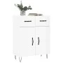 Aparador de madera contrachapada blanco brillante 69,5x34x90 cm de vidaXL, Aparadores - Ref: Foro24-827974, Precio: 88,77 €, ...