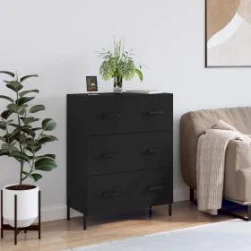 Black engineered wood sideboard 69.5x34x90 cm by vidaXL, Sideboards - Ref: Foro24-827861, Price: 109,83 €, Discount: %