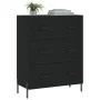 Aparador de madera de ingeniería negro 69,5x34x90 cm de vidaXL, Aparadores - Ref: Foro24-827861, Precio: 109,64 €, Descuento: %