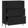 Aparador de madera de ingeniería negro 69,5x34x90 cm de vidaXL, Aparadores - Ref: Foro24-827861, Precio: 109,64 €, Descuento: %