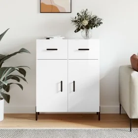 Glossy white plywood sideboard 69.5x34x90 cm by vidaXL, Sideboards - Ref: Foro24-827990, Price: 102,47 €, Discount: %
