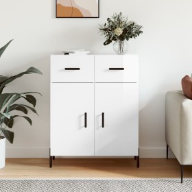 Hochglanzweißes Sperrholz-Sideboard 69,5 x 34 x 90 cm von vidaXL, Sideboards - Ref: Foro24-827990, Preis: 103,75 €, Rabatt: %