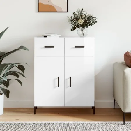 Hochglanzweißes Sperrholz-Sideboard 69,5 x 34 x 90 cm von vidaXL, Sideboards - Ref: Foro24-827990, Preis: 102,46 €, Rabatt: %