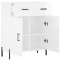 Hochglanzweißes Sperrholz-Sideboard 69,5 x 34 x 90 cm von vidaXL, Sideboards - Ref: Foro24-827990, Preis: 103,75 €, Rabatt: %