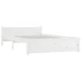 White solid wood bed frame 120x200 cm by vidaXL, Beds and slatted bases - Ref: Foro24-815040, Price: 143,03 €, Discount: %