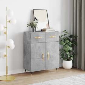 Concrete gray engineered wood sideboard 69.5x34x90 cm by vidaXL, Sideboards - Ref: Foro24-827960, Price: 83,95 €, Discount: %
