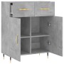 Betongraues Sideboard aus Holzwerkstoff, 69,5 x 34 x 90 cm von vidaXL, Sideboards - Ref: Foro24-827960, Preis: 83,95 €, Rabat...