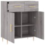 Sonoma gray engineered wood sideboard 69.5x34x90 cm by vidaXL, Sideboards - Ref: Foro24-827970, Price: 86,14 €, Discount: %