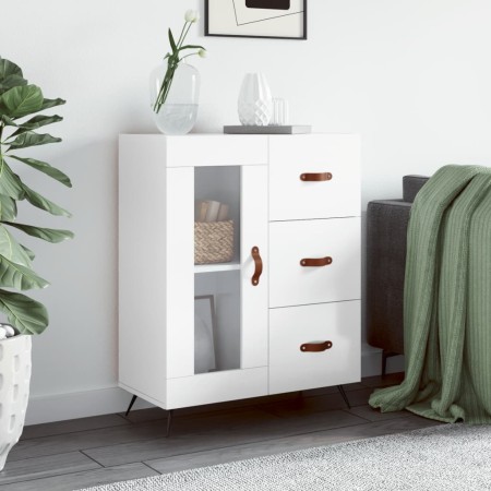 Hochglanzweißes Sperrholz-Sideboard 69,5 x 34 x 90 cm von vidaXL, Sideboards - Ref: Foro24-828014, Preis: 102,40 €, Rabatt: %
