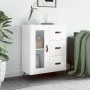 Aparador de madera contrachapada blanco brillante 69,5x34x90 cm de vidaXL, Aparadores - Ref: Foro24-828014, Precio: 101,12 €,...