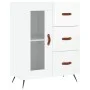 Aparador de madera contrachapada blanco brillante 69,5x34x90 cm de vidaXL, Aparadores - Ref: Foro24-828014, Precio: 101,12 €,...