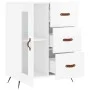 Aparador de madera contrachapada blanco brillante 69,5x34x90 cm de vidaXL, Aparadores - Ref: Foro24-828014, Precio: 101,12 €,...
