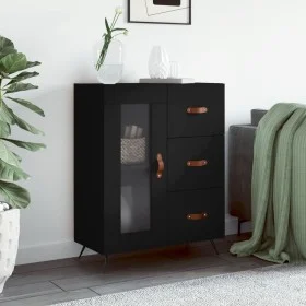 Black engineered wood sideboard 69.5x34x90 cm by vidaXL, Sideboards - Ref: Foro24-828013, Price: 96,04 €, Discount: %