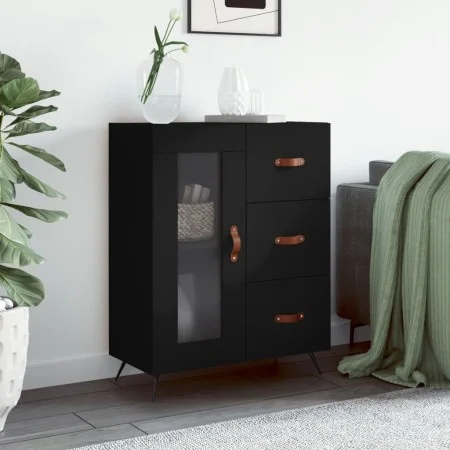 Black engineered wood sideboard 69.5x34x90 cm by vidaXL, Sideboards - Ref: Foro24-828013, Price: 96,04 €, Discount: %