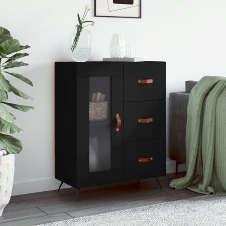 Schwarzes Sideboard aus Holzwerkstoff, 69,5 x 34 x 90 cm von vidaXL, Sideboards - Ref: Foro24-828013, Preis: 96,91 €, Rabatt: %