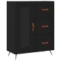 Black engineered wood sideboard 69.5x34x90 cm by vidaXL, Sideboards - Ref: Foro24-828013, Price: 96,04 €, Discount: %