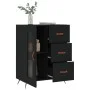 Black engineered wood sideboard 69.5x34x90 cm by vidaXL, Sideboards - Ref: Foro24-828013, Price: 96,04 €, Discount: %