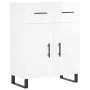 Aparador de madera contrachapada blanco brillante 69,5x34x90 cm de vidaXL, Aparadores - Ref: Foro24-828006, Precio: 100,21 €,...