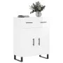 Aparador de madera contrachapada blanco brillante 69,5x34x90 cm de vidaXL, Aparadores - Ref: Foro24-828006, Precio: 100,21 €,...