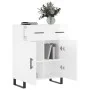 Aparador de madera contrachapada blanco brillante 69,5x34x90 cm de vidaXL, Aparadores - Ref: Foro24-828006, Precio: 100,21 €,...