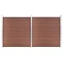 Brown WPC garden fence 353x186 cm by vidaXL, fence panels - Ref: Foro24-3053207, Price: 609,92 €, Discount: %