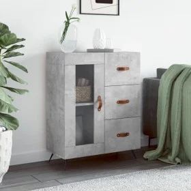 Concrete gray engineered wood sideboard 69.5x34x90 cm by vidaXL, Sideboards - Ref: Foro24-828016, Price: 68,56 €, Discount: %