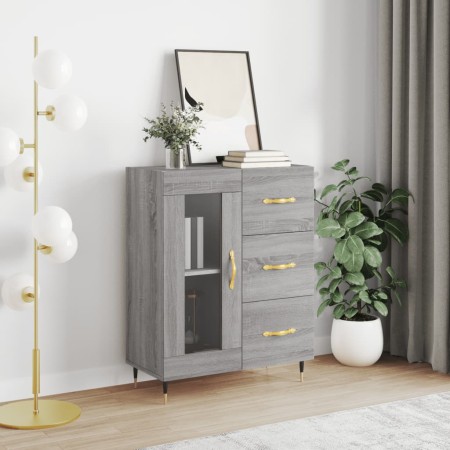 Sonoma-graues Sideboard aus Holzwerkstoff, 69,5 x 34 x 90 cm von vidaXL, Sideboards - Ref: Foro24-828026, Preis: 96,10 €, Rab...