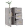 Sonoma-graues Sideboard aus Holzwerkstoff, 69,5 x 34 x 90 cm von vidaXL, Sideboards - Ref: Foro24-828026, Preis: 96,10 €, Rab...