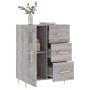 Aparador de madera de ingeniería gris Sonoma 69,5x34x90 cm de vidaXL, Aparadores - Ref: Foro24-828034, Precio: 71,67 €, Descu...