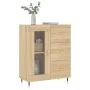 Aparador de madera de ingeniería roble Sonoma 69,5x34x90 cm de vidaXL, Aparadores - Ref: Foro24-828023, Precio: 92,46 €, Desc...