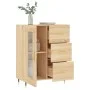 Aparador de madera de ingeniería roble Sonoma 69,5x34x90 cm de vidaXL, Aparadores - Ref: Foro24-828023, Precio: 92,46 €, Desc...