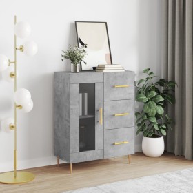 Concrete gray engineered wood sideboard 69.5x34x90 cm by vidaXL, Sideboards - Ref: Foro24-828032, Price: 93,12 €, Discount: %