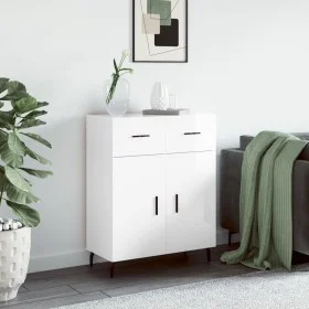 Glossy white plywood sideboard 69.5x34x90 cm by vidaXL, Sideboards - Ref: Foro24-827998, Price: 95,90 €, Discount: %