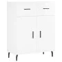 Aparador de madera contrachapada blanco brillante 69,5x34x90 cm de vidaXL, Aparadores - Ref: Foro24-827998, Precio: 95,89 €, ...