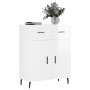 Hochglanzweißes Sperrholz-Sideboard 69,5 x 34 x 90 cm von vidaXL, Sideboards - Ref: Foro24-827998, Preis: 97,10 €, Rabatt: %