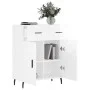 Aparador de madera contrachapada blanco brillante 69,5x34x90 cm de vidaXL, Aparadores - Ref: Foro24-827998, Precio: 95,89 €, ...