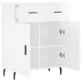 Aparador de madera contrachapada blanco brillante 69,5x34x90 cm de vidaXL, Aparadores - Ref: Foro24-827998, Precio: 95,89 €, ...