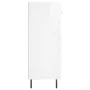 Aparador de madera contrachapada blanco brillante 69,5x34x90 cm de vidaXL, Aparadores - Ref: Foro24-827998, Precio: 95,89 €, ...